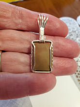 Load image into Gallery viewer, Custom Wire Wrapped Hokie Stone from Virginia Tech Quarries Necklace/Pendant Sterling Silver