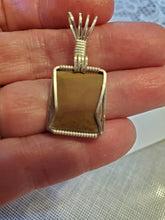 Load image into Gallery viewer, Custom Wire Wrapped unpolished Hokie Stone from Virginia Tech Quarries  Necklace/Pendant Sterling Silver