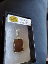 Load image into Gallery viewer, Custom Wire Wrapped unpolished Hokie Stone from Virginia Tech Quarries  Necklace/Pendant Sterling Silver