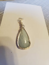 Load image into Gallery viewer, Custom Wire Wrapped Aquamarine Necklace/Pendant Sterling Silver