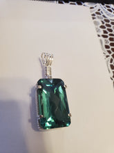 Load image into Gallery viewer, Custom Wire Wrapped Faceted Aquamarine Necklace/Pendant Sterling Silver