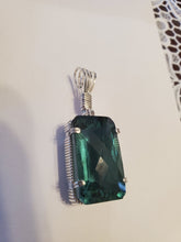 Load image into Gallery viewer, Custom Wire Wrapped Faceted Aquamarine Necklace/Pendant Sterling Silver