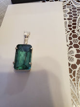 Load image into Gallery viewer, Custom Wire Wrapped Faceted Aquamarine Necklace/Pendant Sterling Silver