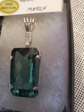 Load image into Gallery viewer, Custom Wire Wrapped Faceted Aquamarine Necklace/Pendant Sterling Silver