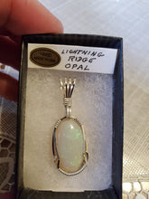 Load image into Gallery viewer, Custom Wire Wrapped Lightning Ridge Opal Necklace/Pendant Sterling Silver