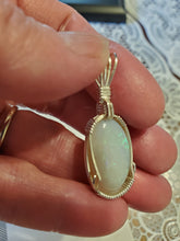 Load image into Gallery viewer, Custom Wire Wrapped Lightning Ridge Opal Necklace/Pendant Sterling Silver