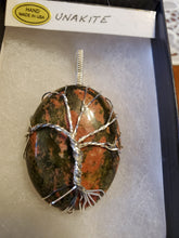 Load image into Gallery viewer, Custom Wire Wrapped Unakite Tree Of Life Necklace/Pendant Sterling Silver