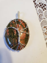 Load image into Gallery viewer, Custom Wire Wrapped Unakite Tree Of Life Necklace/Pendant Sterling Silver