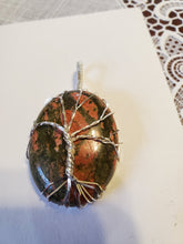 Load image into Gallery viewer, Custom Wire Wrapped Unakite Tree Of Life Necklace/Pendant Sterling Silver