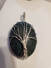 Load image into Gallery viewer, Custom Wire Wrapped Jade Tree Of Life Necklace/Pendant Sterling Silver