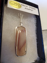 Load image into Gallery viewer, Custom Wire Wrapped Aqua Nueva Necklace/Pendant Sterling Silver