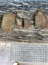 Load image into Gallery viewer, Custom Wire Wrapped Rock Collected From Nancy Hanks Birthplace Set Earrings, Necklace/Pendant Sterling Silver