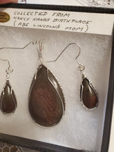 Load image into Gallery viewer, Custom Wire Wrapped Rock Collected From Nancy Hanks Birthplace Set Earrings, Necklace/Pendant Sterling Silver