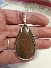 Load image into Gallery viewer, Custom Wire Wrapped Rock Collected From Nancy Hanks Birthplace Set Earrings, Necklace/Pendant Sterling Silver