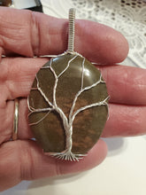 Load image into Gallery viewer, Custom Wire Wrapped Rock Collected From Nancy Hanks Birthplace Tree of Life Necklace/Pendant Sterling Silver