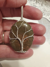 Load image into Gallery viewer, Custom Wire Wrapped Rock Collected From Nancy Hanks Birthplace Tree of Life Necklace/Pendant Sterling Silver