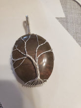 Load image into Gallery viewer, Custom Wire Wrapped Rock Collected From Nancy Hanks Birthplace Tree of Life Necklace/Pendant Sterling Silver