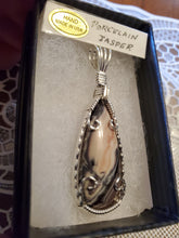 Load image into Gallery viewer, Custom Wire Wrapped Rare Porcelain Jasper Necklace/Pendant Sterling Silver