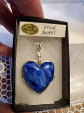 Load image into Gallery viewer, Custom Wire Wrapped Star Burst Heart Necklace/Pendant Sterling Silver