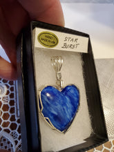 Load image into Gallery viewer, Custom Wire Wrapped Star Burst Heart Necklace/Pendant Sterling Silver