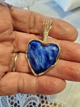 Load image into Gallery viewer, Custom Wire Wrapped Star Burst Heart Necklace/Pendant Sterling Silver