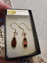 Load image into Gallery viewer, Custom Wire Wrapped Faceted Garnet 3.9 ct. Earrings 14Kgf