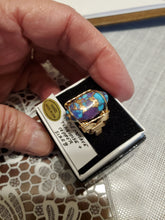 Load image into Gallery viewer, Custom Wire Wrapped Purple Mojave Turquoise & Copper 14Kgf Ring Size 8