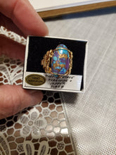 Load image into Gallery viewer, Custom Wire Wrapped Purple Mojave Turquoise & Copper 14Kgf Ring Size 8