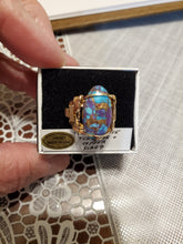 Load image into Gallery viewer, Custom Wire Wrapped Purple Mojave Turquoise & Copper 14Kgf Ring Size 8