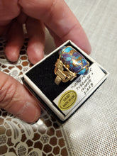 Load image into Gallery viewer, Custom Wire Wrapped Purple Mojave Turquoise & Copper 14Kgf Ring Size 7 1/2