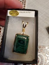 Load image into Gallery viewer, Custom Wire Wrapped Malachite Necklace/Pendant 14 Kgf