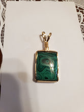Load image into Gallery viewer, Custom Wire Wrapped Malachite Necklace/Pendant 14 Kgf