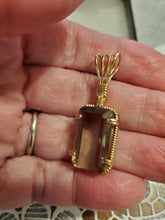 Load image into Gallery viewer, Custom Wire Wrapped Faceted Smokey Quartz Necklace/Pendant 14Kgf