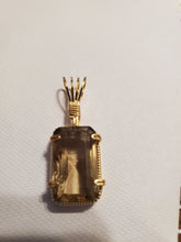 Load image into Gallery viewer, Custom Wire Wrapped Faceted Smokey Quartz Necklace/Pendant 14Kgf