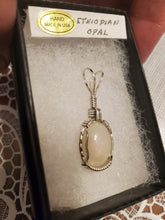 Load image into Gallery viewer, Custom Wire Wrapped Ethiopian Opal Necklace/Pendant Sterling Silver