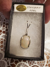 Load image into Gallery viewer, Custom Wire Wrapped Ethiopian Opal Necklace/Pendant Sterling Silver