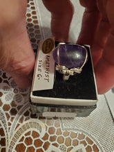 Load image into Gallery viewer, Custom wire wrapped Amethyst Ring Size 6 1/2  Sterling Silver