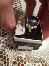 Load image into Gallery viewer, Custom wire wrapped Amethyst Ring Size 6 1/2  Sterling Silver