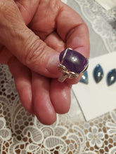 Load image into Gallery viewer, Custom wire wrapped Amethyst Ring Size 6 1/2  Sterling Silver