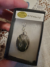 Load image into Gallery viewer, Custom Wire Wrapped Actenolite Necklace/Pendant Sterling Silver