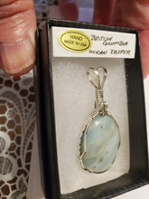 Load image into Gallery viewer, Custom Wire Wrapped British Columbia Ocean Jasper Necklace/Pendant  Sterling Silver