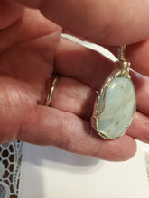 Load image into Gallery viewer, Custom Wire Wrapped British Columbia Ocean Jasper Necklace/Pendant  Sterling Silver