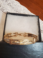 Load image into Gallery viewer, Custom Wire Wrapped 14Kgf & Sterling Silver Braided Bracelet Size 7 1/2