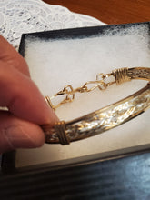 Load image into Gallery viewer, Custom Wire Wrapped 14Kgf & Sterling Silver Braided Bracelet Size 7 1/2