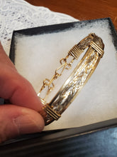 Load image into Gallery viewer, Custom Wire Wrapped 14Kgf & Sterling Silver Braided Bracelet Size 7 1/2