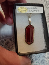 Load image into Gallery viewer, Custom Wire Wrapped Natural Faceted Garnet Necklace/Pendant Sterling Silver
