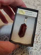 Load image into Gallery viewer, Custom Wire Wrapped Natural Faceted Garnet Necklace/Pendant Sterling Silver