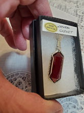 Load image into Gallery viewer, Custom Wire Wrapped Natural Faceted Garnet Necklace/Pendant Sterling Silver