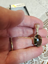 Load image into Gallery viewer, Custom Wire Wrapped Faceted Moldavite Necklace/Pendant Sterling Silver