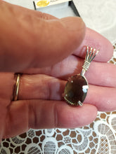 Load image into Gallery viewer, Custom Wire Wrapped Faceted Moldavite Necklace/Pendant Sterling Silver